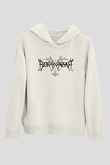 Borknagar Baskılı Beyaz Unisex Kapüşonlu Sweatshirt