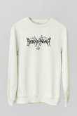 Borknagar Baskılı Beyaz Unisex Sweatshirt