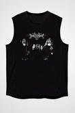 Borknagar Baskılı Unisex Siyah Kolsuz Tişört - Tshirt