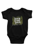 Born from Pain Baskılı Unisex Siyah Bebek Body - Zıbın