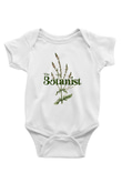 Botanikçi Baskılı Beyaz Unisex Bebek Body - Zıbın