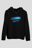 Botsvana - Botswana Bayrağı Baskılı Unisex Siyah Hoodie