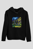 Bouncing Souls Baskılı Unisex Siyah Hoodie