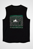 Bouncing Souls Baskılı Unisex Siyah Kolsuz Tişört