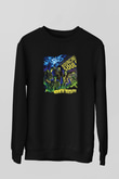 Bouncing Souls Baskılı Unisex Siyah Sweatshirt