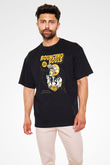 Bouncing Souls Siyah Unisex Oversize Tişört T-Shirt