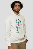 Bovling Beyaz Unisex Hoodie