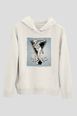 Bovling Beyaz Unisex Kapüşonlu Sweatshirt