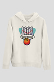 Bovling Beyaz Unisex Kapüşonlu Sweatshirt