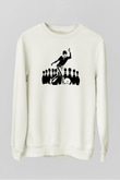 Bovling Beyaz Unisex Sweatshirt