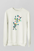Bovling Beyaz Unisex Sweatshirt
