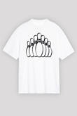 Bovling Beyaz Unisex Tişört T-Shirt - TişörtFabrikası