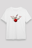 Bovling Beyaz Unisex Tişört T-Shirt - TişörtFabrikası