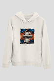Bow Wow Baskılı Unisex Beyaz Hoodie