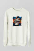 Bow Wow Baskılı Unisex Beyaz Sweatshirt
