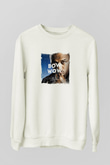 Bow Wow Baskılı Unisex Beyaz Sweatshirt