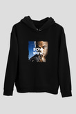 Bow Wow Baskılı Unisex Siyah Hoodie