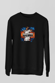 Bow Wow Baskılı Unisex Siyah Sweatshirt