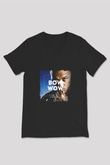 Bow Wow Baskılı Unisex Siyah V Yaka Tişört