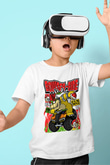 Bowser Ride Baskılı Unisex Beyaz Çocuk Tişört