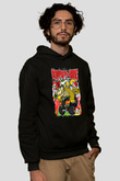 Bowser Ride Baskılı Unisex Siyah Hoodie