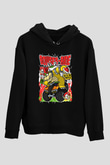 Bowser Ride Baskılı Unisex Siyah Hoodie