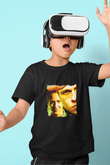 Brad Pitt Baskılı Unisex Siyah Çocuk Tişört