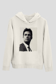 Brad Pitt Beyaz Unisex Kapüşonlu Sweatshirt
