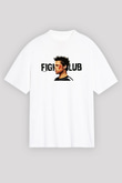 Brad Pitt Beyaz Unisex Oversize Tişört T-Shirt