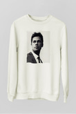 Brad Pitt Beyaz Unisex Sweatshirt