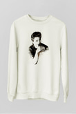 Brad Pitt Beyaz Unisex Sweatshirt