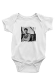 Brad Pitt Unisex Baskılı Beyaz Bebek Body - Zıbın