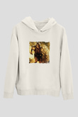 Brad Pitt Unisex Baskılı Beyaz Kapüşonlu Sweatshirt