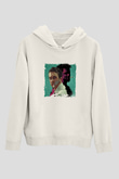 Brad Pitt Unisex Baskılı Beyaz Kapüşonlu Sweatshirt