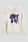 Brawl Stars Baskılı Beyaz Unisex Kapüşonlu Sweatshirt