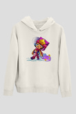 Brawl Stars Baskılı Beyaz Unisex Kapüşonlu Sweatshirt