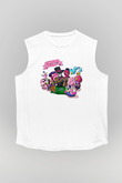 Brawl Stars Baskılı Beyaz Unisex Kolsuz Tişört - Tshirt