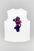 Brawl Stars Baskılı Beyaz Unisex Kolsuz Tişört - Tshirt