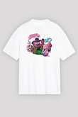 Brawl Stars Baskılı Beyaz Unisex Oversize Tişört - Tshirt