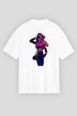 Brawl Stars Baskılı Beyaz Unisex Oversize Tişört - Tshirt