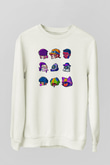 Brawl Stars Baskılı Beyaz Unisex Sweatshirt