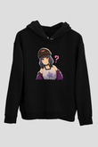 Brawl Stars Baskılı Unisex Siyah Kapüşonlu Sweatshirt