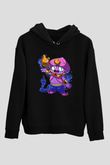 Brawl Stars Baskılı Unisex Siyah Kapüşonlu Sweatshirt