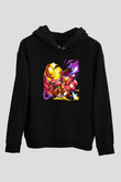 Brawl Stars Baskılı Unisex Siyah Kapüşonlu Sweatshirt