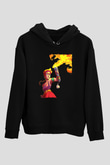 Brawl Stars Baskılı Unisex Siyah Kapüşonlu Sweatshirt