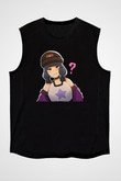 Brawl Stars Baskılı Unisex Siyah Kolsuz Tişört - Tshirt