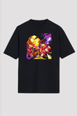 Brawl Stars Baskılı Unisex Siyah Oversize Tişört - Tshirt