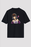 Brawl Stars Baskılı Unisex Siyah Oversize Tişört - Tshirt