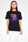 Brawl Stars Baskılı Unisex Siyah Tişört - Tshirt