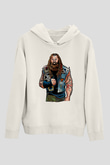 Bray Wyatt Baskılı Beyaz Unisex Hoodie